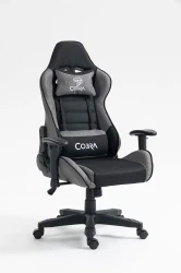 Fotel gamingowy dla dziecka Cobra REBEL CR205 szaro-czarny