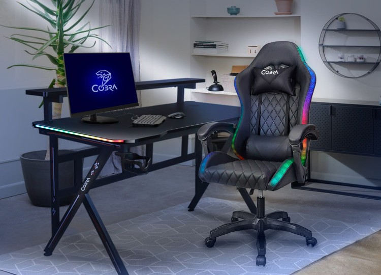 Biurko gamingowe CRF4010RGB Black