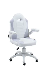 Fotel gamingowy dla dziecka Cobra JUNIOR PRO CRF-2307  WHITE (skórzany)