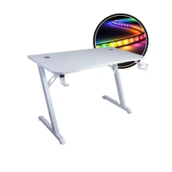 PROMOCJA Biurko gamingowe Cobra CRF4577RGB White LED RGB 120 cm
