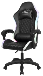 Fotel gamingowy LED RGB + BT głośniki Cobra WS8152 Black