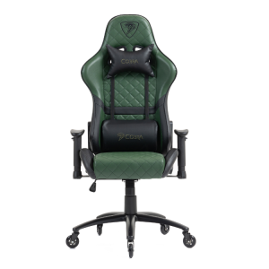 PROMOCJA Skórzany fotel gamingowy Cobra DRACO CRF194 Green