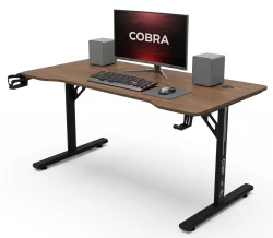 Biurko gamingowe COBRA CR4573BN brązowe 120 cm