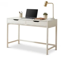 Ergonomiczne biurko do biura z szufladami Cobra CROWN HD401WH, biały 100x48 cm